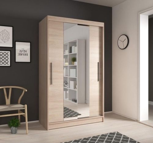 Verde Sliding Wardrobe in Oak | 2 Door - 120cm Wide