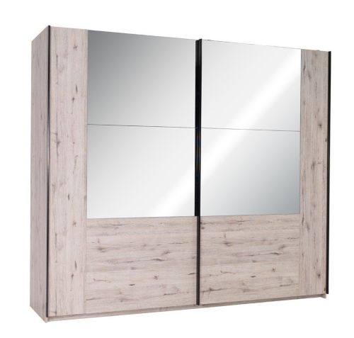 Creole Sliding Wardrobe in Oak Wellington | 2 Door - 200cm Wide
