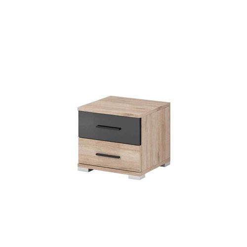 Elegant Bedside Cabinet Oak San Remo