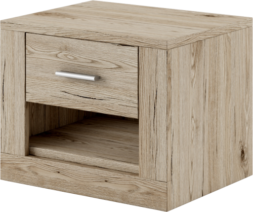Petra Bedside Cabinet Light Oak San Remo Matt