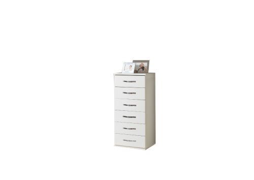 Tall Boy 6 Drawer Chest of Drawers White