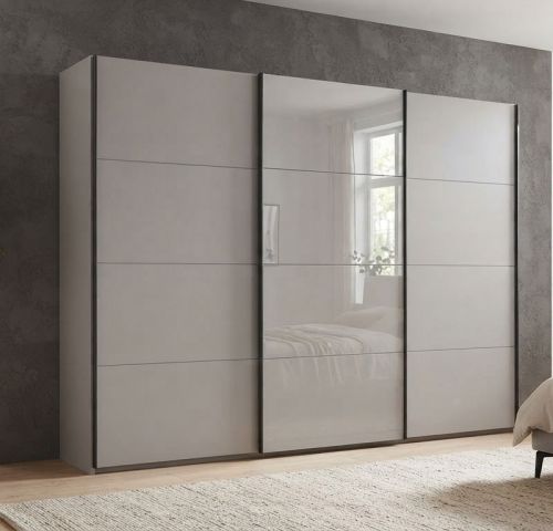 Elegate Sliding Wardrobe in Dessert Grey | 3 Door | 270cm