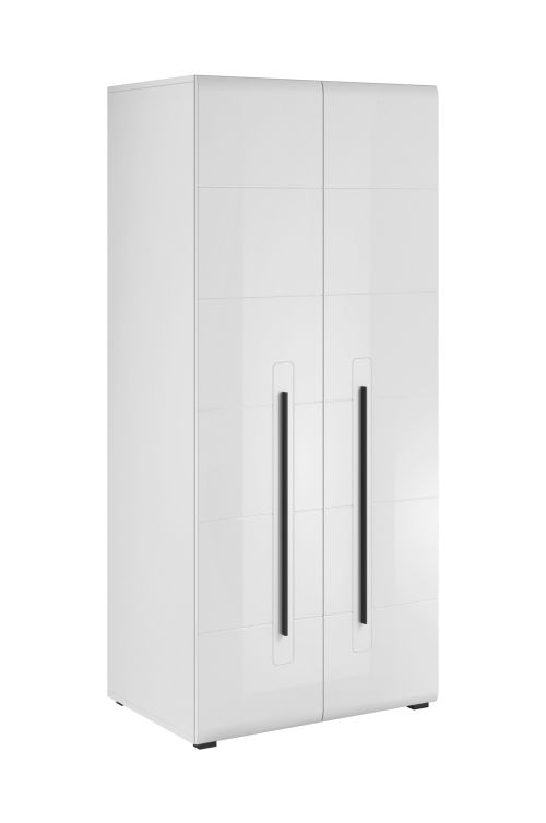 Denmark 2 Door Wardrobe 90cm White Gloss