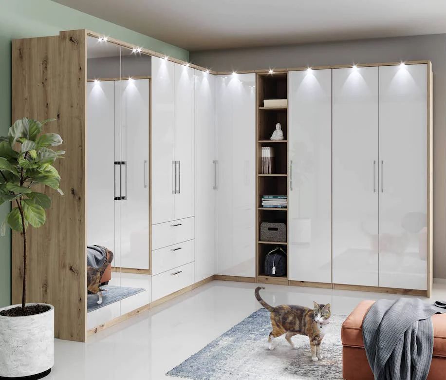 White built in shop wardrobe doors