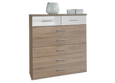 Abel Oak And White Gloss 7 Drawer Chest