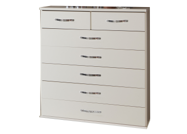 Brace White 7 Drawer Chest