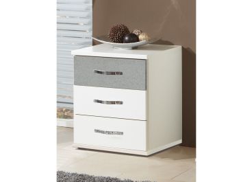 Brace 3 Drawer Bedside Table