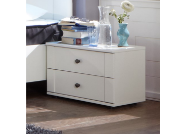 Classic 2 Drawer Bedside Table White