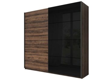 Pluto Sliding Wardrobe in  Oak Monastery | 2 Door - 200cm Wide