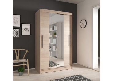 Verde Sliding Wardrobe  in  Oak  | 2 Door - 120cm Wide