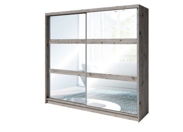 Tokyo Sliding Wardrobe in  Oak Wellington | 2 Door - 230cm Wide