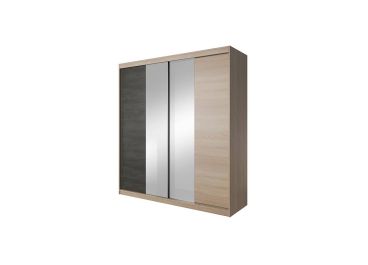 Twin Sliding Wardrobe  in  Oak  | 2 Door - 203cm Wide
