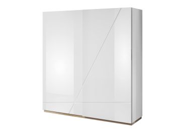 Moda 2 Door Wardrobe White Gloss - 200cm Wide