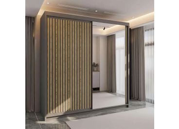 Velar Sliding Wardrobe Grey 2 Door 150 / 203cm