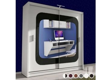 Outlook 2 Door Mirrored Sliding Wardrobe - 6 Colours