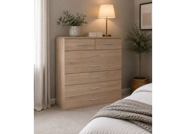Abel 7 Drawer Chest of Drawers in Light Oak