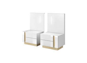Basel Bedside Cabinets White
