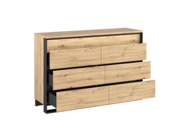 Sweden QS 04 Chest of Drawers 130cm Oak Artisan