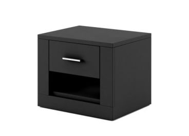 Petra Bedside Cabinet Black Matt