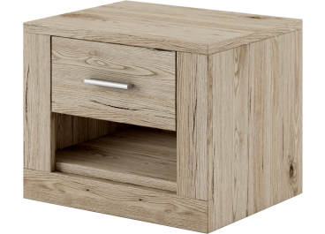Petra Bedside Cabinet Light Oak San Remo Matt