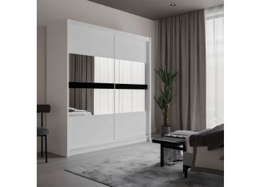Monaco White Sliding Wardrobe 2 Door | 203cm