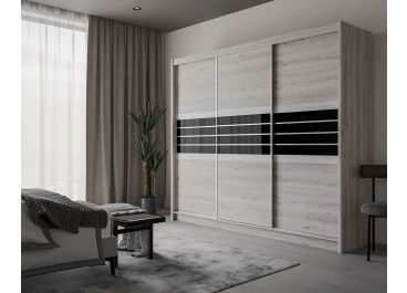 Malibu Sliding Wardrobe Light Oak 250cm