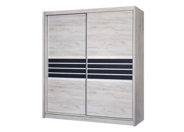 Malibu Sliding Wardrobe Light Oak 203cm