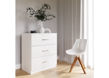 Lenart Gloss White Chest of Drawers