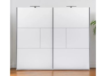 Alpine White Sliding Door Wardrobe 250cm
