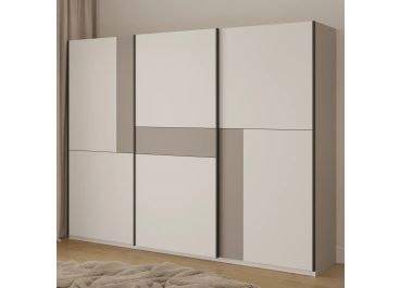 Mosaic 3 Door Sliding Wardrobe in Cashmere/Beige 270cm