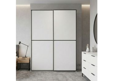 Kross 2 Door Sliding Wardrobe White 135cm/180cm