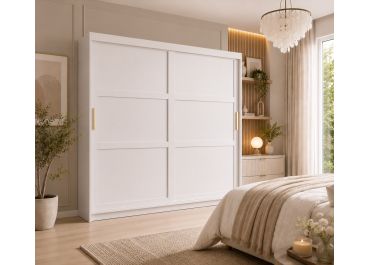 Hampton Shaker Sliding Wardrobe 2 Door White 200cm