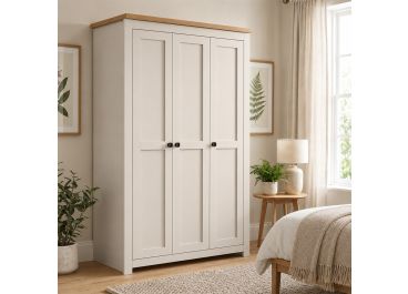 Mollie Shaker 3 Door Wardrobe Cashmere 120cm