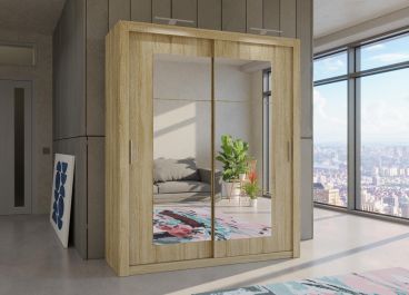 Petra 2 Door Sliding Wardrobe Shetland Oak 180cm