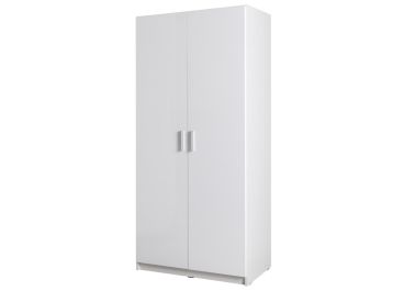 Arctic Hinged Door Wardrobe 92cm White Gloss