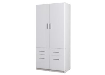 Arctic 03 Hinged Door Wardrobe 92cm White Gloss