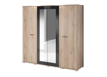 Elegant Hinged Door Wardrobe 200cm Oak San Remo