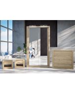 Petra Bedroom Furniture Set Oak + Sliding Wardrobe 120cm