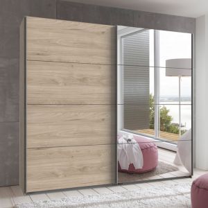 Elegate Sliding Wardrobe Hickory Oak 2 Door 225cm