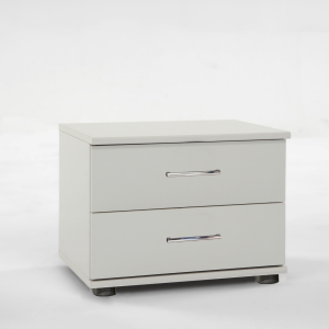 Reflex 2 Drawer Bedside Table White