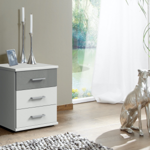 Farah 3 Drawer Bedside Table