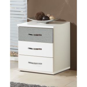 Brace 3 Drawer Bedside Table
