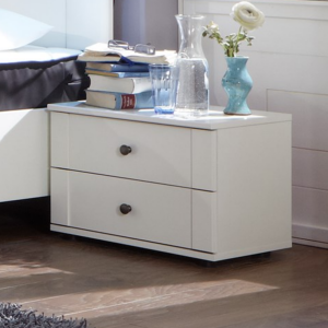 Classic 2 Drawer Bedside Table White