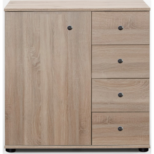 Classic Combi Oak Chest Drawer 1 Door 4 Drawer
