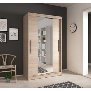Verde Sliding Wardrobe in Oak | 2 Door - 120cm Wide