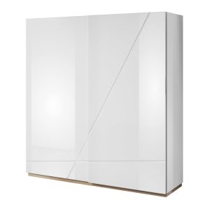 Moda 2 Door Wardrobe White Gloss - 200cm Wide