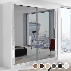 Reflect Mirrored Sliding Door Wardrobe White, Black, Grey, Oak, Walnut, Wenge