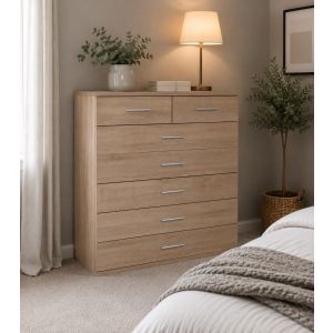 Abel 7 Drawer Chest of Drawers in Light Oak