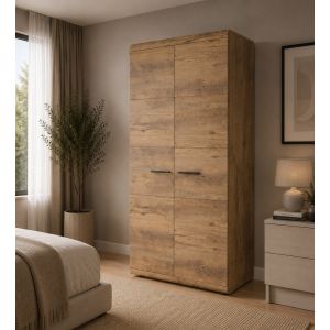 Elon Hinged Door Wardrobe Chestnut Oak 80cm