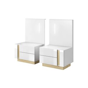 Basel Bedside Cabinets White